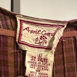 April Cornell Purple and Brown Plaid Dress
